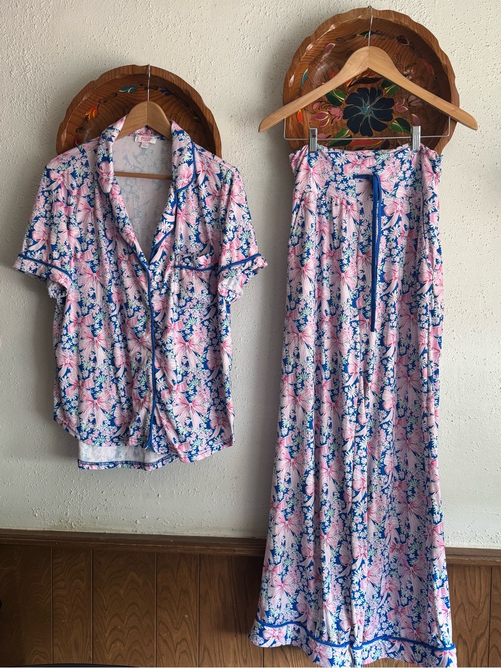 Jordann Jammies Floral Pink & Blue Women's Pajama Set